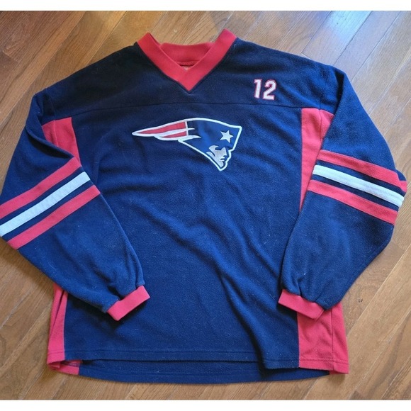 NFL Other - VINTAGE NFL NEW ENGLAND PATRIOTS TOM BRADY JERSEY FLEECE SWEATSHIRT SIZE XL